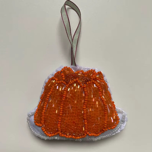 Llavero Bohemio con Letra R, Diseño a Cuadros en Verde Azulado y Coral, Hecho a Mano con Cuentas, Bordado con Cuentas de Semilla, Anillo de Metal Dorado, Amuleto para Bolso, Regalo - Product Image 1