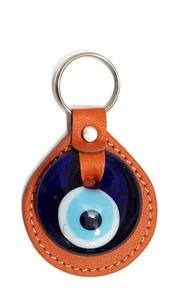 VINLEX KEYCHAIN WITH TURKISH EVIL EYE NAZAR DENIM <b>BLUE</b> EYE and OTHER COLORS AVAILABLE - Product Image 2