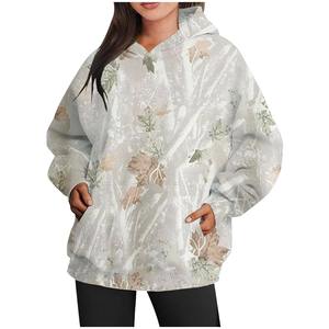 Pull-over ample en molleton camouflage pour hommes, pull ample et décontracté pour le sport, avec cordon de serrage, respirant et antistatique, pour l'automne et l'hiver - Product Image 4