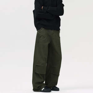 Pantalon de jogging pour homme 100% coton, taille mi-haute, logo brodé à la taille, décontracté, ample, écologique, séchage rapide, molleton, style urbain - Product Image 5