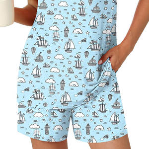 ชุดกางเกงขาสั้นผู้หญิงทำจากผ้าฝ้ายน้ำหนักเบาทำจากผ้าฝ้าย - Product Image 6