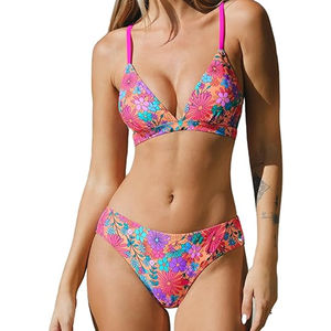 Calidad Premium tendencia moda fábrica tasa logotipo privado mujeres transpirable 2 piezas traje de baño Bikini ropa de playa - Product Image 6