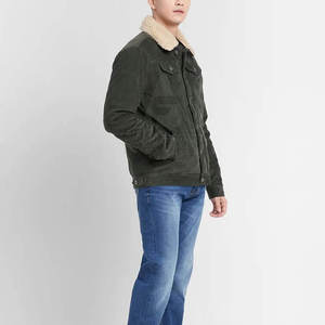 Manteau en daim et laine pour homme, rembourré de duvet écologique, finition douce, style long, pour les voyages décontractés, usage urbain, personnalisable - Product Image 4