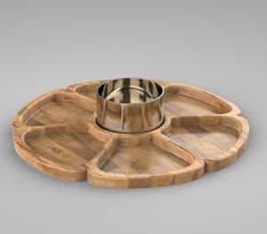 Vantage Plateau design moderne de meilleure qualité avec poignée en acrylique pour la cuisine Plateau de service en forme de rectangle fini or - Product Image 2