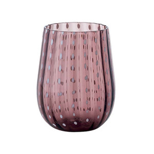 Vaso de agua Gocce Ametista, soplado a mano, 40 cl, suministros para restaurantes, suministros para bares, venta al por mayor - Product Image 1