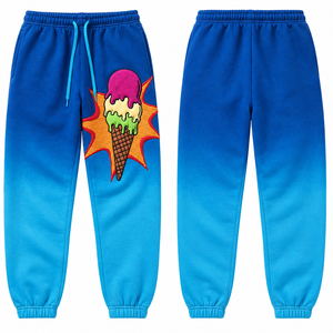 Pantalon de jogging imprimé en relief de qualité export, avec motif personnalisé, en tissu coton-polyester et taille ajustable - Product Image 1