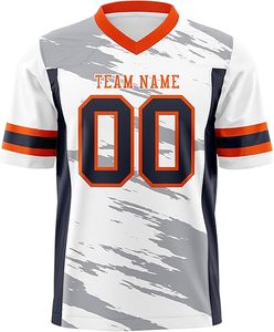 Venta caliente camiseta de fútbol americano de secado rápido transpirable ropa Unisex con nombre personalizado manga corta longitud al por mayor - Product Image 1