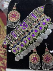Collier afghan de haute qualité, boucles d'oreilles, fournisseur direct, parure de bijoux afghans pour adultes, mariage et fête, personnalisé par OEM - Product Image 6