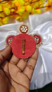 Indian Theme Brooches Swastik & Floral Design Brooch Sherwani Pin Blazers & Jackets Pin Wedding Or Festival Pins Handmade Favors - Product Image 3