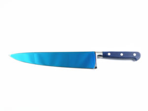 Cuchillo de Cocina de Acero Inoxidable con Revestimiento de Titanio Azul - Product Image 4