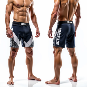 Pantalones cortos de lucha MMA personalizados para hombres sublimados No Gi BJJ Grappling Performance Wear Kimono Jiu Jitsu al por mayor con función elástica - Product Image 6