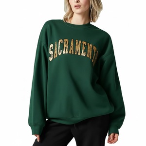 Sweat-shirts à capuche à col montant et épaules tombantes en molleton français personnalisé, de haute qualité, en coton, avec logo sur le devant, vente en gros - Product Image 1