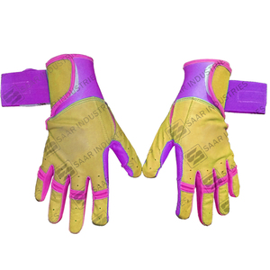 SAAR INDUSTRIES Profesional Ajustable Durable 100% Cuero de vaca genuino Ambidiestro Béisbol Softball Guantes de bateo - Product Image 2