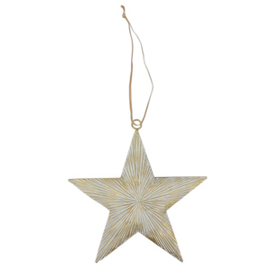 Christmas Decorative White and Gold Color <b>Large</b> Size Embossed Iron Hanging Heart Christmas <b>Ornament</b> Customized - Product Image 4