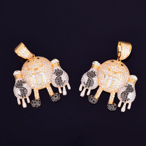 จี้เพชรรูปการ์ตูนฮิปฮอป925เงินสเตอร์ลิงกับ VVS สำหรับเครื่องประดับแฟชั่น - Product Image 3