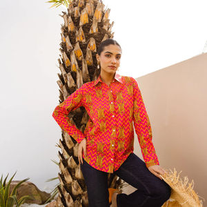 เสื้อคลุมยาวผ้าฝ้ายพิมพ์ลายสัตว์ในชีวิตประจำวันสำหรับผู้หญิงเสื้อสวยใส่ดูเซ็กซี่ - Product Image 1