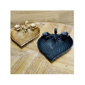 Bol rond en métal plateau de service hôtels et restaurants vaisselle collations/biscuits/desserts assiettes de service bols ronds plaqués or - Product Image 4