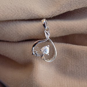 จี้เพชรโมอิส925รูปหัวใจจี้เสน่ห์ของเงินสเตอร์ลิงสำหรับใครบางคนเครื่องประดับพิเศษของขวัญครบรอบ - Product Image 2