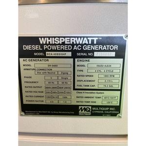 Generadores Diésel MultiQuip WhisperWatt DCA45SS 2023, Producto Premium - Product Image 3