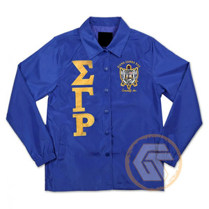 Chaqueta de Línea Bordada Personalizada de Sigma Gamma Rho, 100% Poliéster, Ropa Griega de Alta Calidad, Chaquetas Impermeables para Mujer - Product Image 6