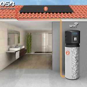 <span class=keywords><strong>Chauffe</strong></span>-<span class=keywords><strong>eau</strong></span> intelligent tout-en-un pour la maison avec pompe à chaleur, réfrigérant R410A/R32/R134A, contrô<span class=keywords><strong>l</strong></span>é par application, utilisation extérieure, 200L - Product Image 4