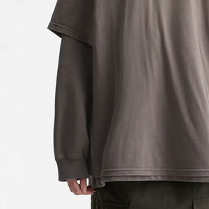 Sudadera con Capucha de Punto para Mujer, Estilo Holgado con Hombros Caídos, Mangas Dobles, Manga Larga, 100% Algodón, Gran Venta - Product Image 5