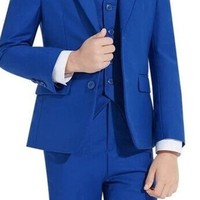 Setelan Jas Pria Buatan Tangan, Lipit, Slim Fit, Formal, untuk Pesta Ulang Tahun, Bahan Worsted, Warna Dapat Disesuaikan, Bernapas