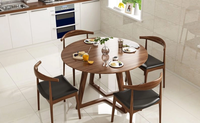 Ensemble de table à manger moderne de luxe prêt pour l'exportation du Vietnam comprenant des tables en bois chaises design pour le salon