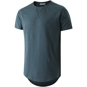 เสื้อยืดคอกลมทรงยาวสไตล์ฮิปฮอปสำหรับผู้ชาย ผ้าฝ้าย 100% ระบายอากาศได้ดี ทรงปกติ - Product Image 3