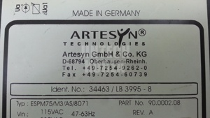 12495) [UTILISÉ] ARTESYN ESPM75/M3/AS/8071 - Product Image 5
