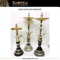 Chicha Farida élégante et fine, de luxe, mini, en laiton égyptien, avec miroir, style traditionnel et moderne torsadé, avec tuyau lavable de deux mètres, noire