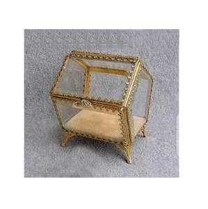 Hot Sale Prices ARTINCO AIC-077 <b>Glass</b> Brass <b>Jewelry</b> Storage <b>Box</b> Custom Size Personalized Design Decorative Handmade Exporter - Product Image 6