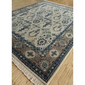 พรมขนสัตว์ถักมือ Gulnar สีเบจ-น้ำตาล ลายเหรียญรูปสี่เหลี่ยมผืนผ้า สำหรับใช้ในบ้าน ห้องนั่งเล่น ทางเดิน-SPR-41(CS-01) - Product Image 2