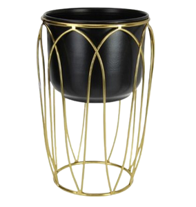 Set of Two Large Size Gold Finished Home Decorative <b>Planter</b> Modern <b>Metal</b> <b>Garden</b> <b>Planter</b> Indoor Outdoor Floor <b>Planter</b> - Product Image 5