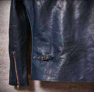 Chaqueta Bomber de cuero de longitud completa para hombre personalizada de calidad superior Cuero Premium de alta calidad - Product Image 4