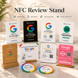 Tarjeta NFC NTAG213 <span class=keywords><strong>de</strong></span> Acrílico Premium Personalizada <span class=keywords><strong>de</strong></span> 13.56mhz con Soporte NFC y <span class=keywords><strong>Código</strong></span> QR en Blanco para Mostrar Menús Personalizados - Product Image 1