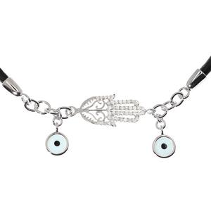 High Quality Moissanite Diamond Classic Hamsa Hand Design Bracelet Fine Jewelry For Perfect Women Party Wear Gift - Product Image 2