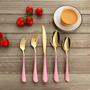 Gold Brass Luxury <b>Flatware</b> with Brass Handle American Style Modern Stainless Steel 1 Pc Eco-Friendly - Product Image 3