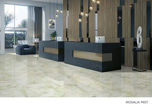 Carreaux de céramique indiens 600x1200 de grande taille effet marbre comme pierre Design brun poli carreau de porcelaine émaillée - Product Image 6