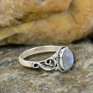 925 Sterling Silver Handmade <b>Crystal</b> <b>Ring</b> Natural Moonstone Gemstone Classic Fine Women's Jewelry Perfect Anniversary Gift Her - Product Image 2