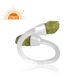 Latest Selling 925 Sterling Selling Natural Peridot Gemstone Ring Custom Jewelry Manufacturer - Product Image 2