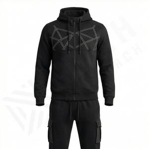 Conjunto Deportivo Premium para Hombre, Sudadera con Capucha y Cremallera de Manga Larga, Conjunto para Correr, Transpirable, de Felpa Técnica, Ropa Deportiva para Gimnasio - Product Image 1