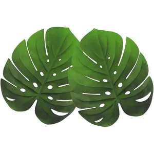 Whosale Turtle Leaf Shaped Placemat Aunty-hot Coaster Tropical Placemats Eva Placemat Leaf Table Mats Leaf Table Runners