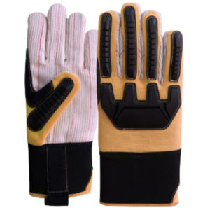 Gants de mécanicien en néoprène robuste de qualité supérieure en velours côtelé TPR injecter la sécurité de la construction résistante aux chocs Protection des mains pour - Product Image 4