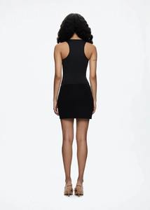 Personalizado al por mayor de alta calidad para mujer Crop Tank Top sin mangas cuello Halter doble forro Casual estilo básico - Product Image 6