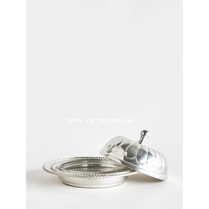 Beurrier en acier inoxydable brillant avec couvercle incurvé et intérieur spacieux idéal pour les cadeaux et l'organisation régulière de la cuisine - Product Image 2