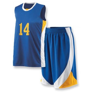ชุดเครื่องแบบทีมบาสเก็ตบอลชุดเล่นกีฬาเหมาะกับชายและหญิงผ้าโพลีเอสเตอร์แห้งเร็วระบายอากาศได้ดีดีไซน์แบบระเหิด100% - Product Image 1