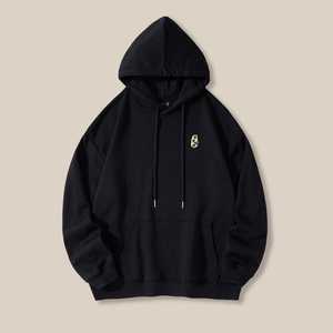 Nouveau design, sweat à capuche zippé vintage pour homme, épais, 400 g/m², délavé à l'acide, avec broderie et patchs - Product Image 1