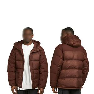 Nueva llegada de alta calidad de los hombres Puffer Chaquetas Stand Collar Cierre de cremallera Transpirable Ropa de invierno Tamaño personalizado Precio al por mayor - Product Image 4