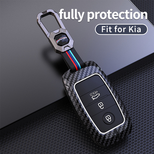 Signal de couverture à distance de clé de voiture en fibre de carbone personnalisé sans blocage pour <span class=keywords><strong>KIA</strong></span> <span class=keywords><strong>CEED</strong></span> 18 Rio II Stufenheck étui à clés de voiture - Product Image 5